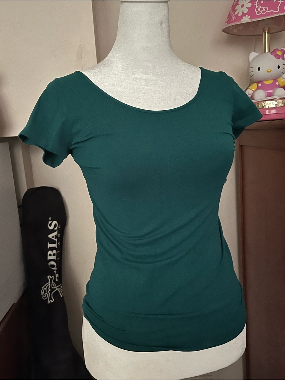 Women’s Scoop Neck Short Sleeve Top in Teal